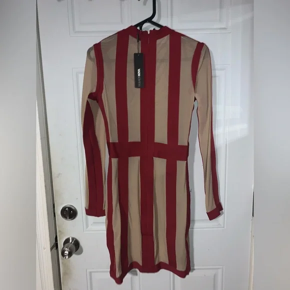 Red and nude party dress - Picture 2 of 3